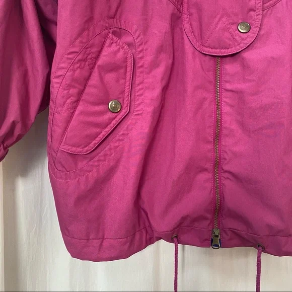 Vintage London Fog Pink Blue Puffer Jacket Warm Winter Coat womens size small - Picture 7 of 10